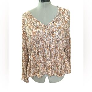 Lucky Brand Floral/PaisleyPrint Women's Top